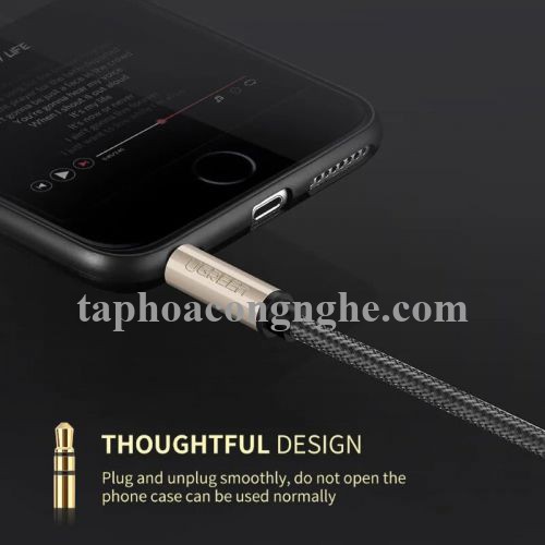 Ugreen 10605 3M màu Xám Cáp âm thanh 2 đầu 3.5mm dương cao cấp AV125 30010605